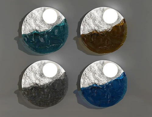 现代金属墙饰挂件3d模型