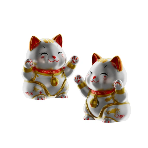现代招财猫摆件