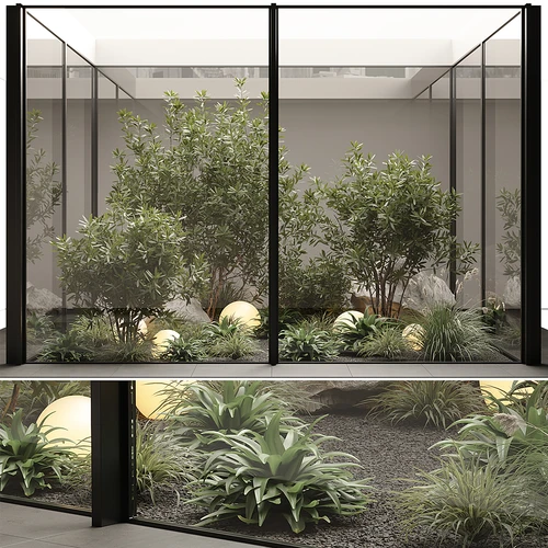 现代室内植物景观小品