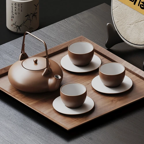 现代茶具摆件