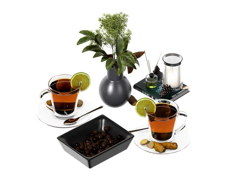 现代柠檬茶花瓶桌面摆件
