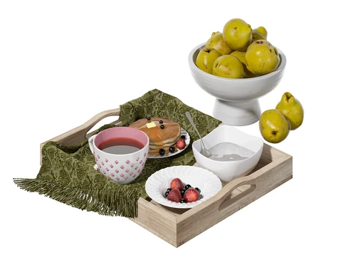 现代水果甜品餐桌摆盘组合