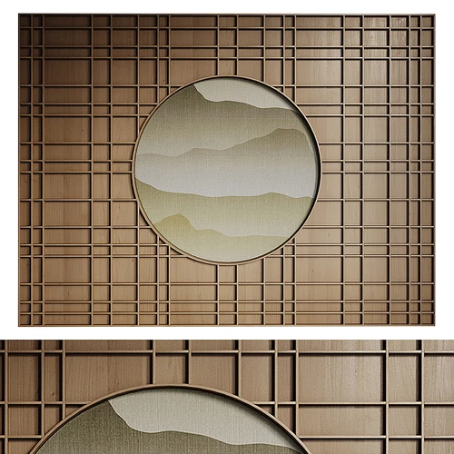 新中式背景墙