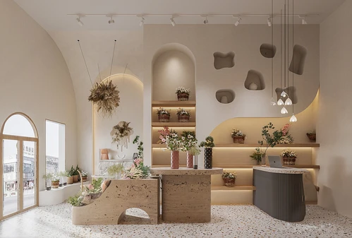 北欧花店模型