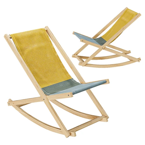 BEACH ROCKER.现代休闲黄躺椅