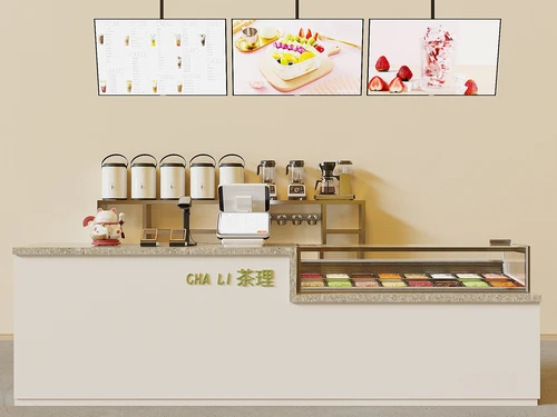 奶茶店前台