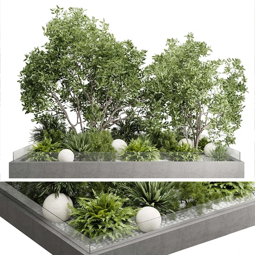 现代绿植景观小品