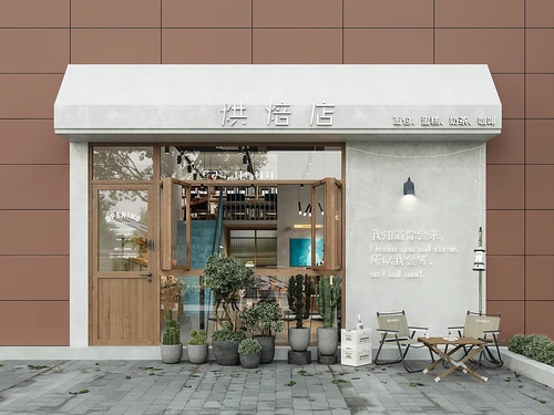 现代烘培面包店门头