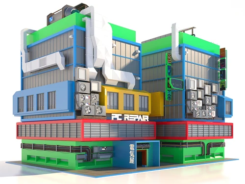现代风格异形建筑