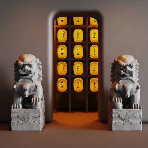 现代石狮子