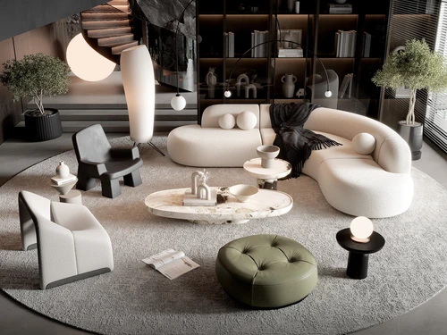 Minotti 现代沙发茶几组合
