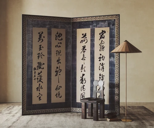 新中式屏风隔断