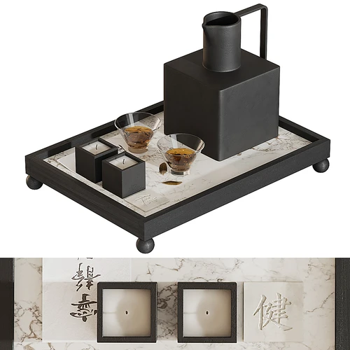 新中式茶具摆件