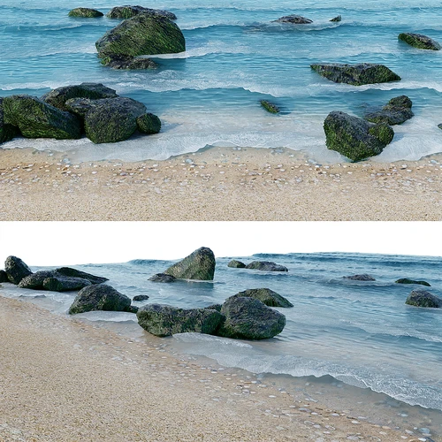 现代大海沙滩