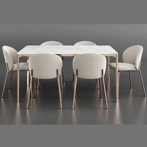 westelm 现代餐桌椅组合