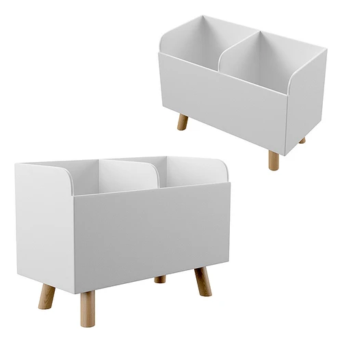 Shelf with legs 现代白色儿童书柜18
