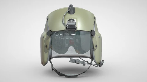 现代飞行员头盔3D模型