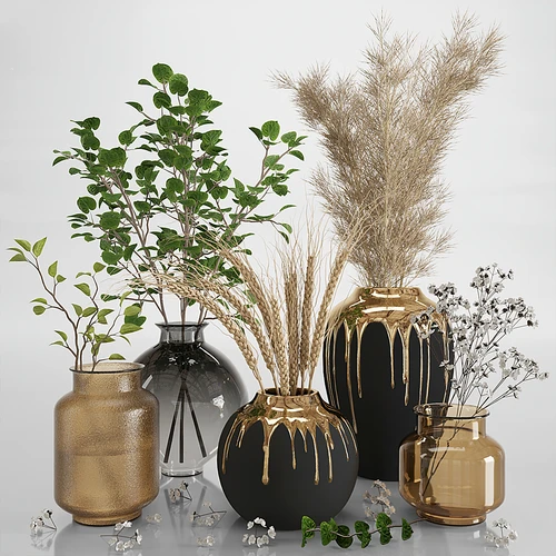 现代花艺摆件3D模型