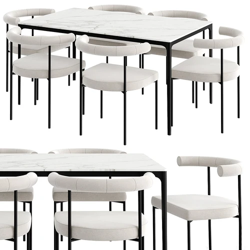 West Elm 现代餐桌椅
