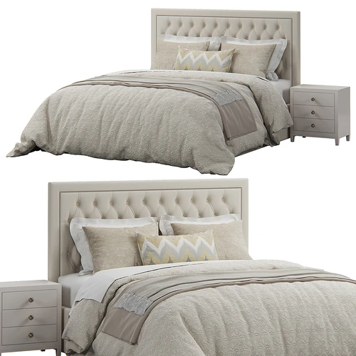 Headboard 简欧布艺双人床