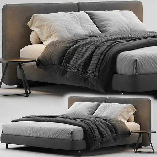 Minotti 现代双人床