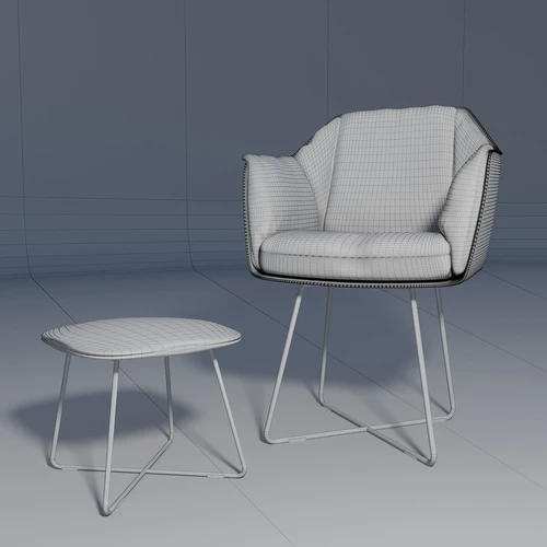 现代休闲椅3D模型
