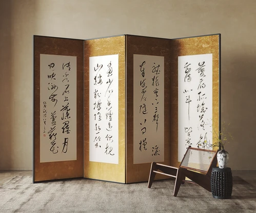 新中式屏风隔断