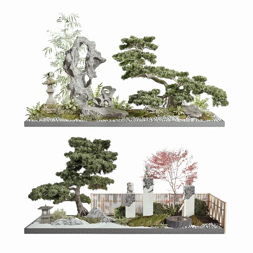 新中式景观松树