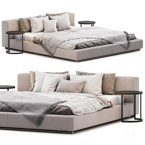 Flexform 现代布艺双人床