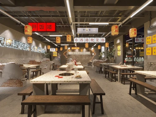 工业风火锅店