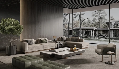 Minotti 米洛提客厅现代沙发组合