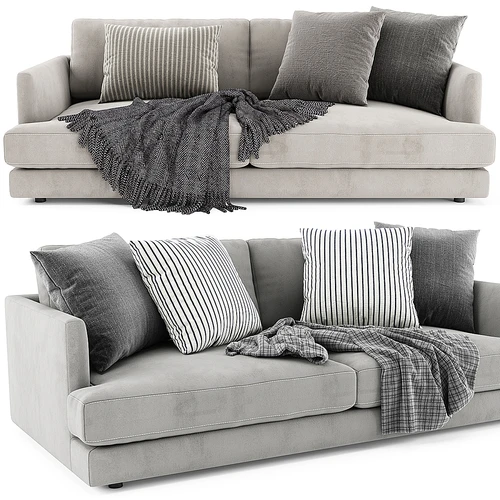 West Elm 现代双人沙发
