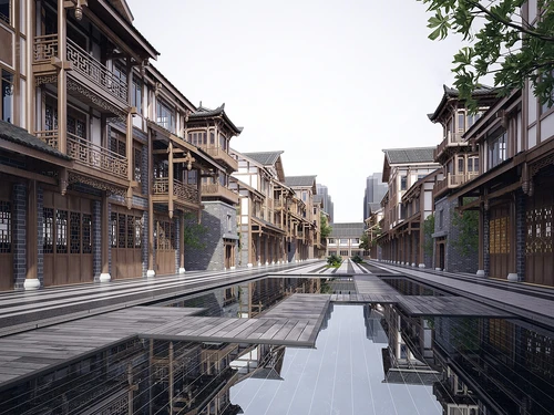 中式古建商业街