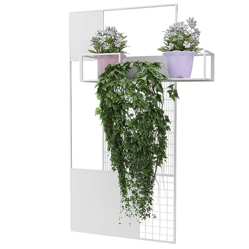 现代植物盆栽置物架