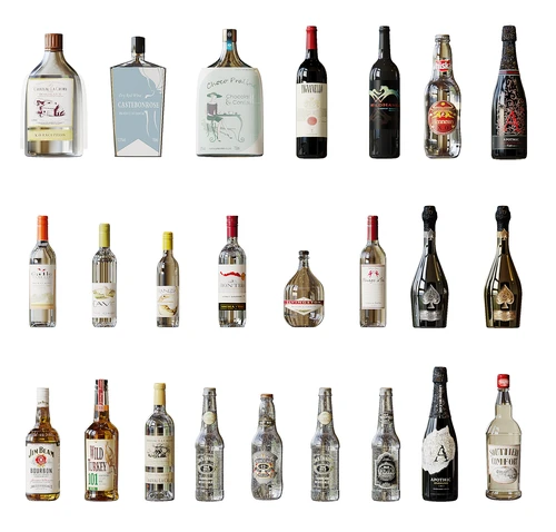 现代红酒组合