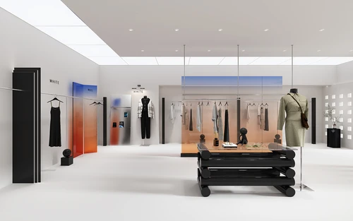 黑白风高档服装店