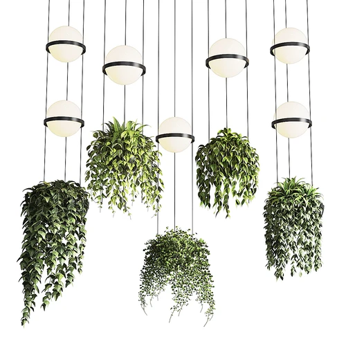 现代绿植吊篮吊灯