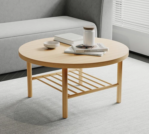 Vitra 现代圆形实木茶几