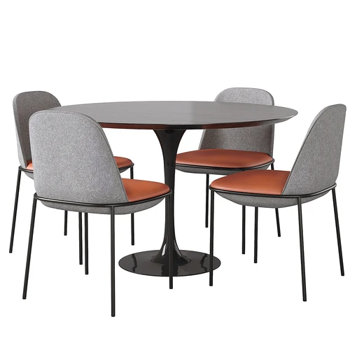 意大利 NATUZZI 现代餐桌椅组合