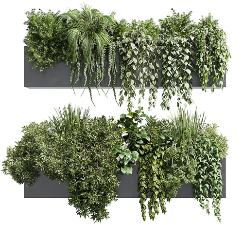 现代绿植盆栽植物池