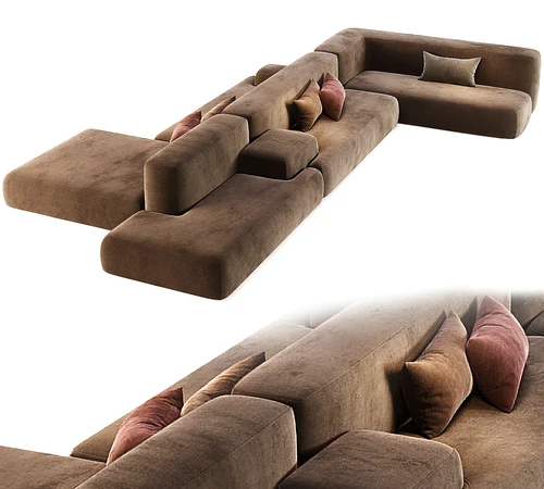 Minotti 现代双面多人沙发