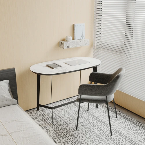 IKEA 现代椭圆形书桌椅