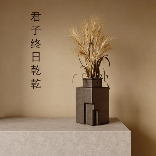 侘寂风植物摆件