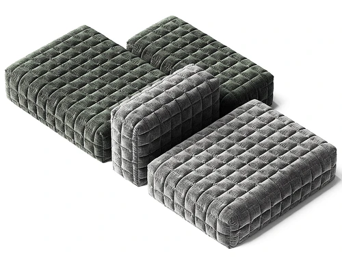 Minotti 现代沙发坐垫软凳