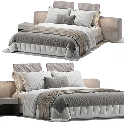 Minotti 布艺双人床