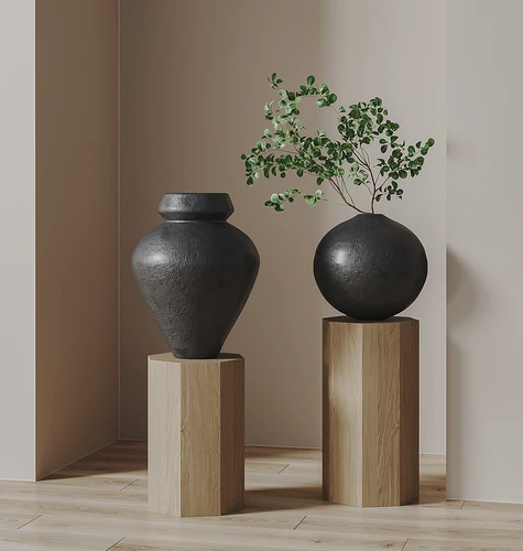 现代花瓶绿植