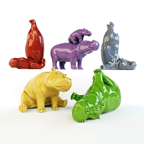 Hippos玩具摆件