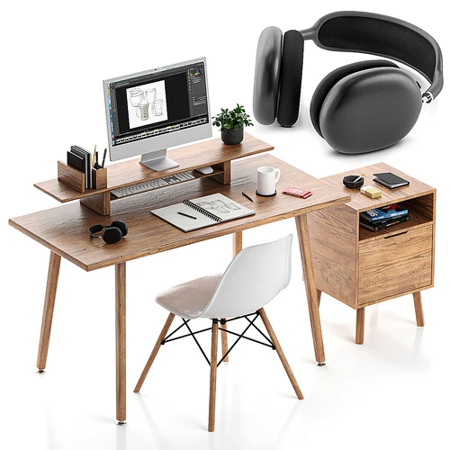 Apple Wooden 办公桌椅