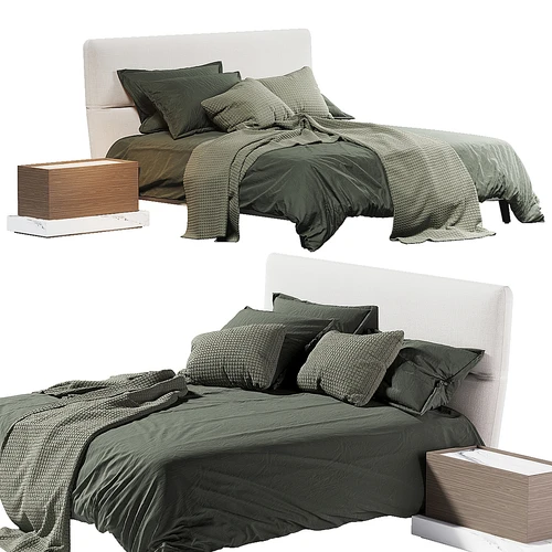 De-light Bed Green双人床