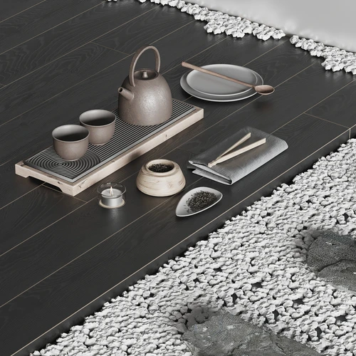 现代茶具摆件